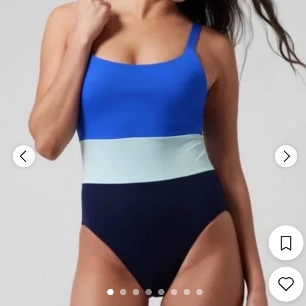 NWT Athleta Coastline One Piece Swimsuit Cerulean Blue Size Small